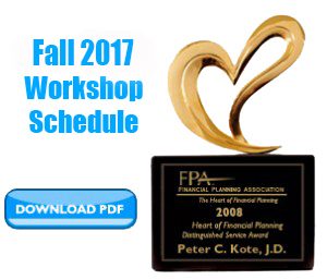 Fall 2017 Workshop Schedule